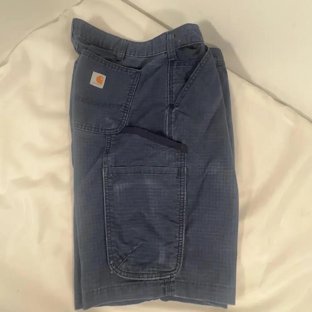 Carhartt Women's Navy Blue Sz 10 Utility Carpenter Work Cargo Shorts 104010-NVY